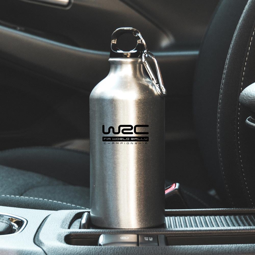 Пляшка спортивна з логотипом WRC 500 мл Сріблястий (26136747) Пляшка спортивна з логотипом WRC 500 мл Сріблястий (26136747)