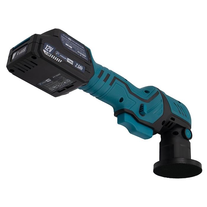 Полірувальна машина акумуляторна ексцентрикова PROFI-TEC PPM-8012SCP Set Professional 2×PT1225/2,5 Аг (008179)
