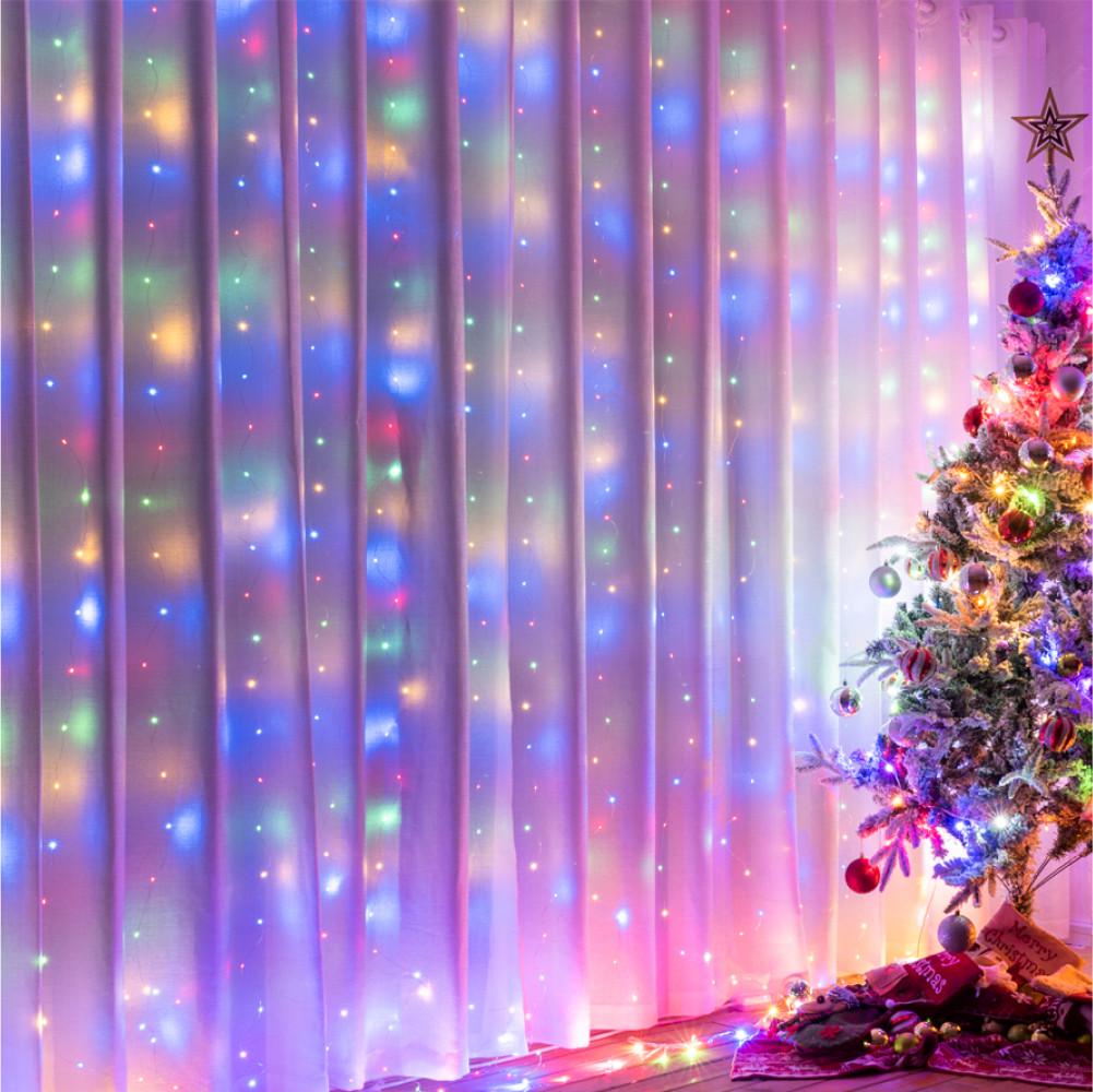 Гирлянда штора роса GarlandoPro 173301ML 200 ламп 3х2 м Разноцветный (100-107-173301ML) - фото 9 Гирлянда штора роса GarlandoPro 173301ML 200 ламп 3х2 м Разноцветный (100-107-173301ML) - фото 9