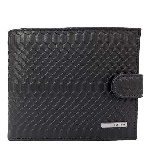 Портмоне мужское из натуральной кожи Karya Черный (0413-095)