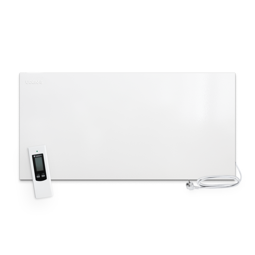 Тепловая панель металлокерамическая Uden-S-1000 с терморегулятором и д/у до 20 м2 1200х594 мм Белый (25748532)
