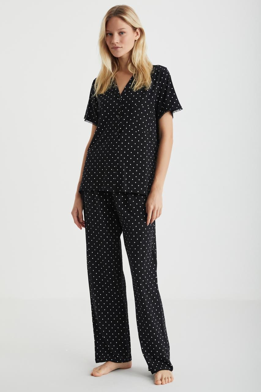 Пижама женская Kom Полька S Черный (8682919200638)