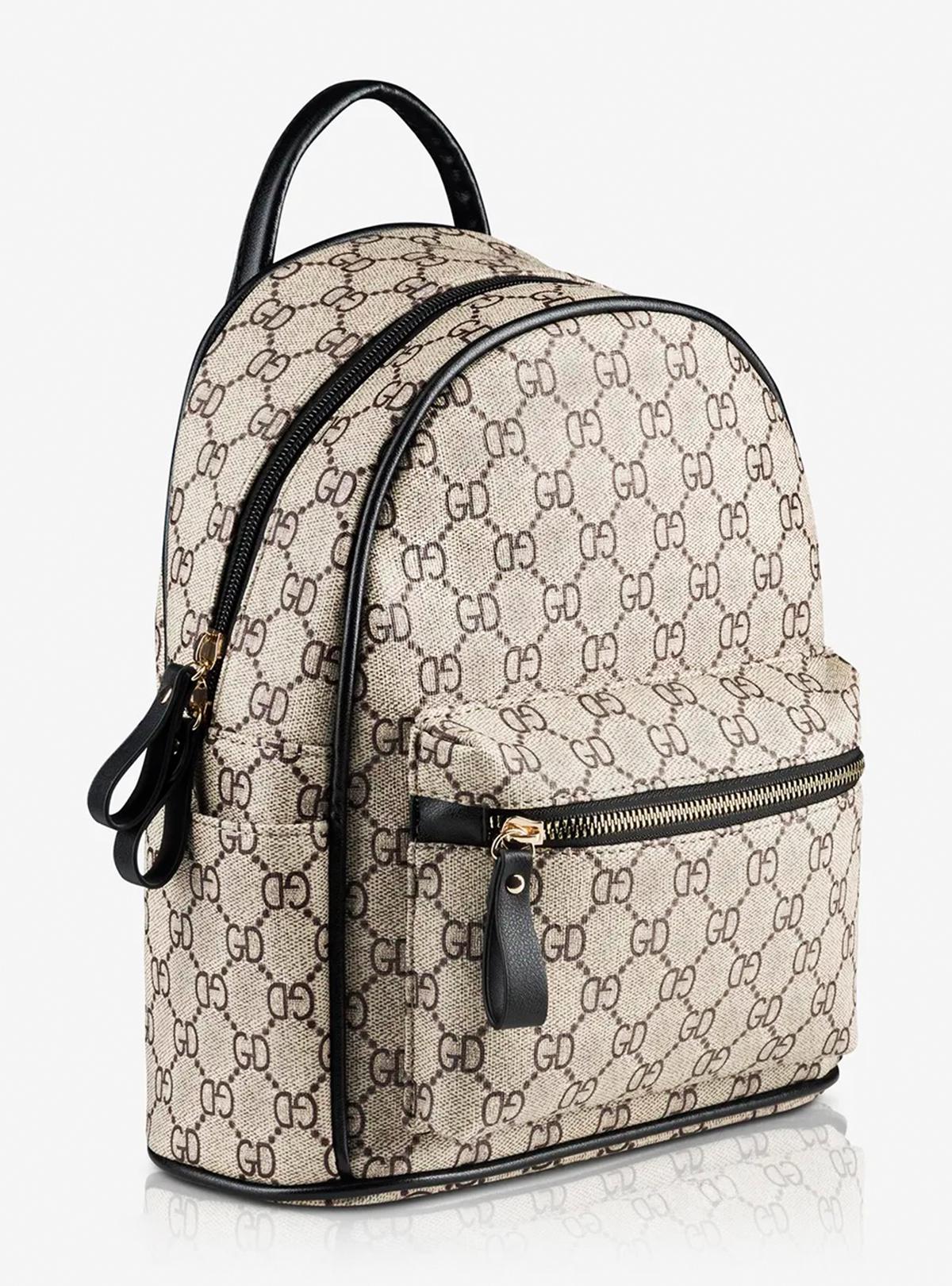 Рюкзак женский OnePro в стиле Гучи из экокожи мини сумка Бежевый (73818) Рюкзак женский OnePro в стиле Гучи из экокожи мини сумка Бежевый (73818)