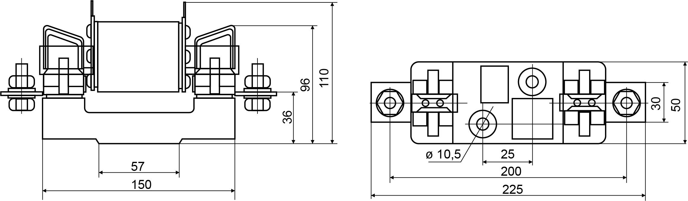 Тримач запобіжника Аско-Укрем 1P NH2 400A (A0050020011) - фото 4