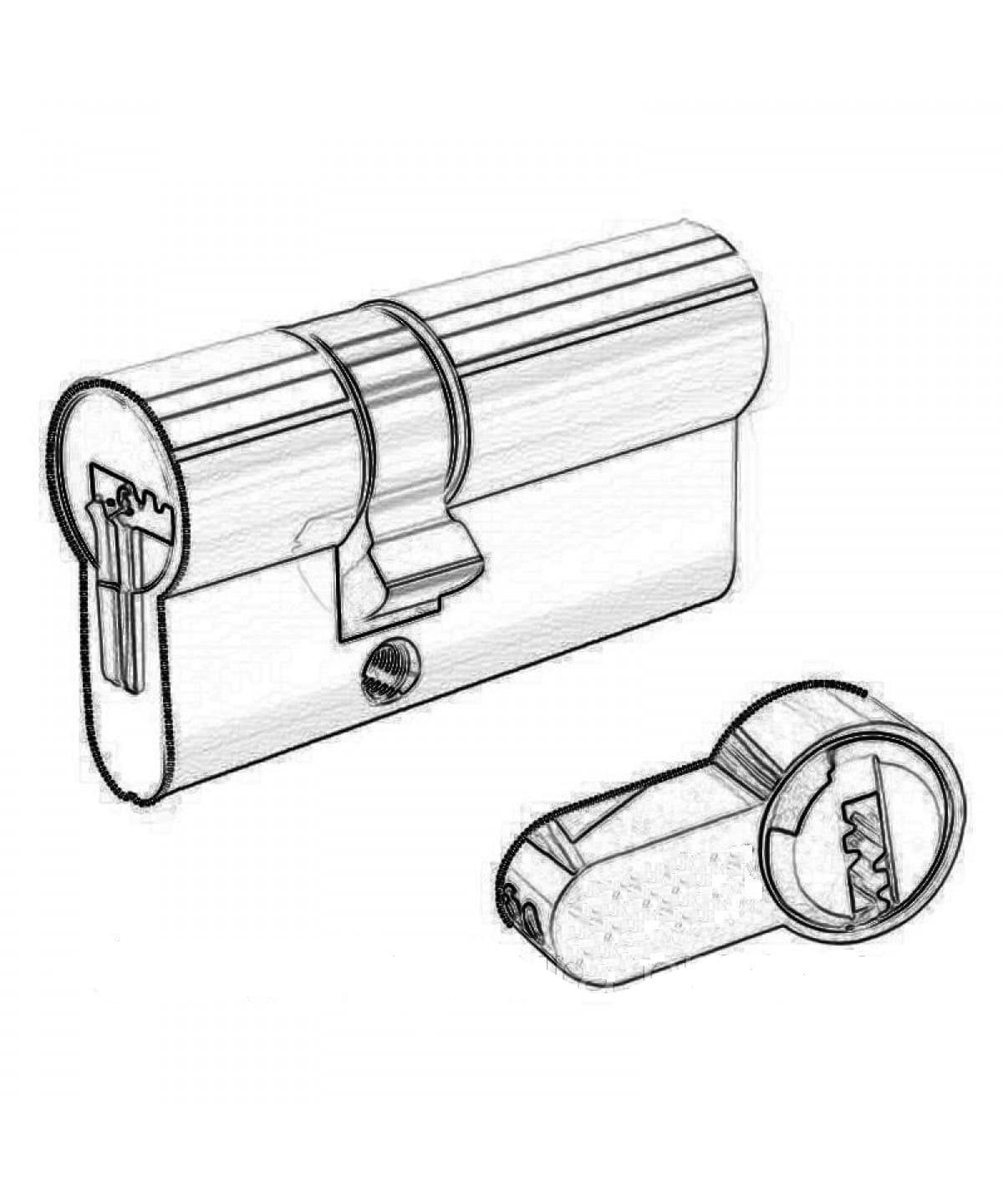 Цилиндр латунный Paladii SP 90 мм 40x50 5 ключей SB Латунь (ПЦ056) - фото 3 Цилиндр латунный Paladii SP 90 мм 40x50 5 ключей SB Латунь (ПЦ056) - фото 3
