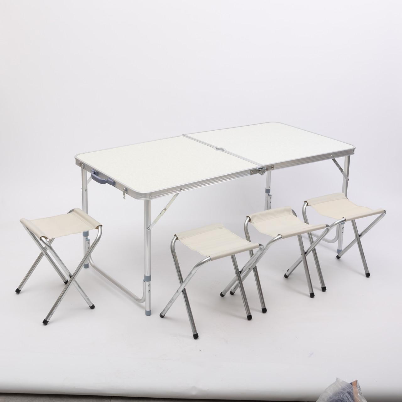 Набор туристической мебели складных алюминиевых столов и 4 стулья (8812-4) - фото 2 Набор туристической мебели складных алюминиевых столов и 4 стулья (8812-4) - фото 2