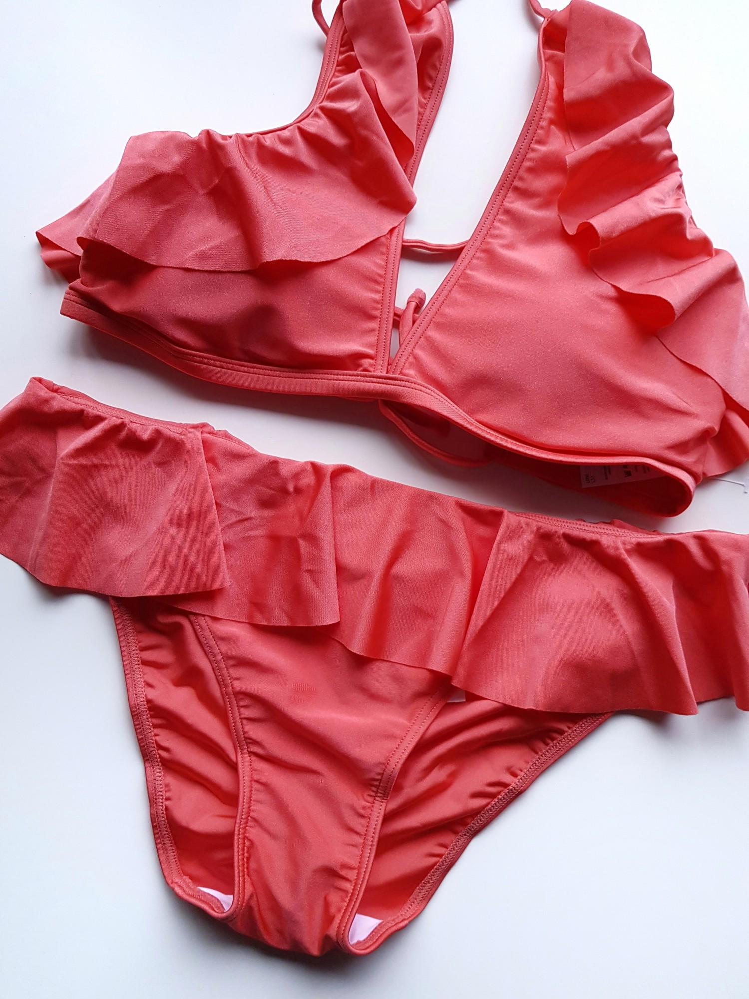 Купальник раздельный By Very 9438 с рюшами L/46 Розовый (47564556) - фото 4 Купальник раздельный By Very 9438 с рюшами L/46 Розовый (47564556) - фото 4