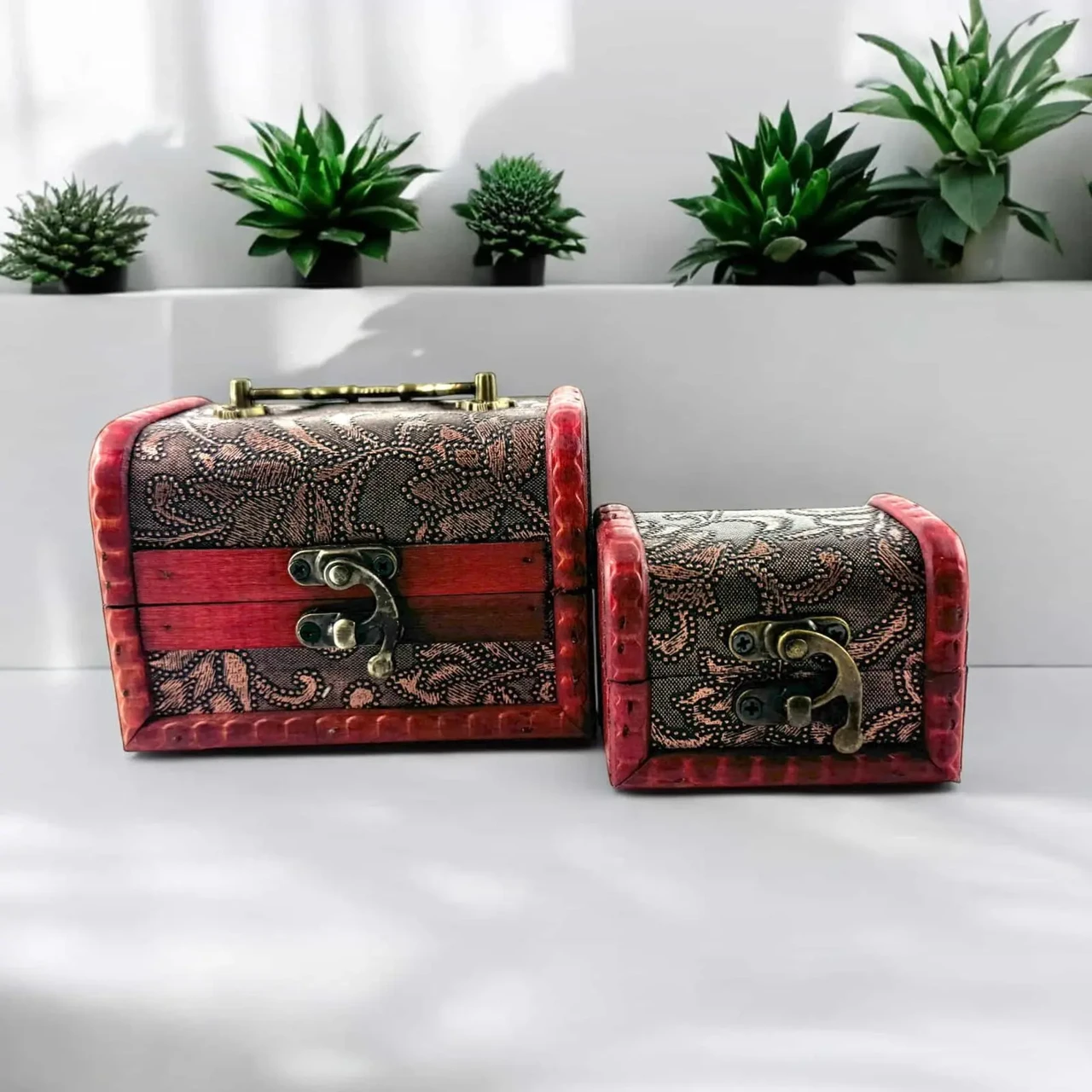 Шкатулки винтажные в классическом стиле 2 шт.