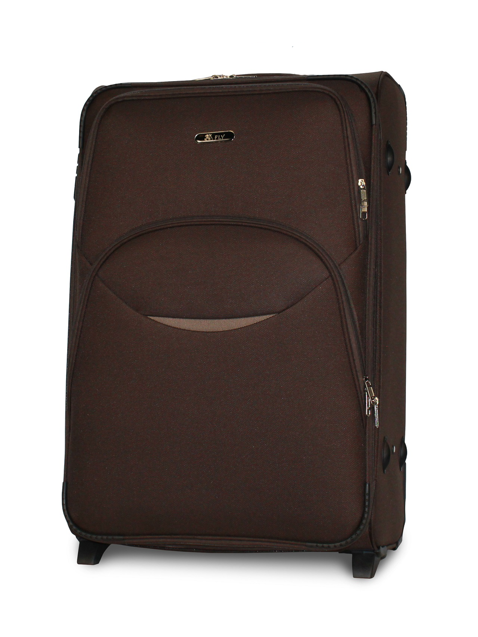 Чемодан Fly 1708 большой 74х48х30 см 90 л тканевый на 2 колесах Коричневый