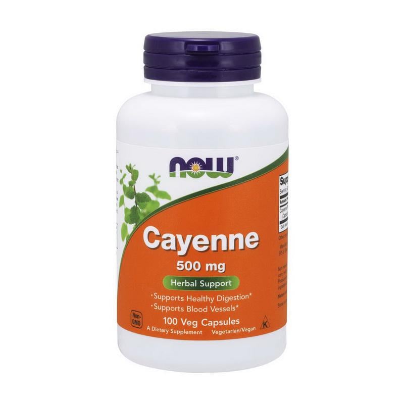 Каенский перец 40 000 HU NOW Cayenne 500 mg 100 вер. капс.