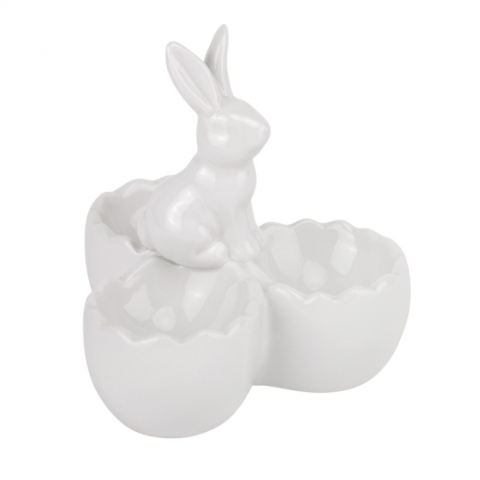 Подставка для 3 яиц Нежный кролик 10 см Белый (5009-042) - фото 3 Подставка для 3 яиц Нежный кролик 10 см Белый (5009-042) - фото 3