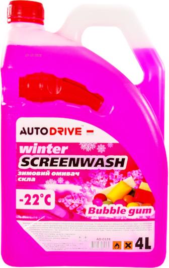 Омивач скла зимовий Auto Drive AD0124 Bubble gum 4 л (9919)