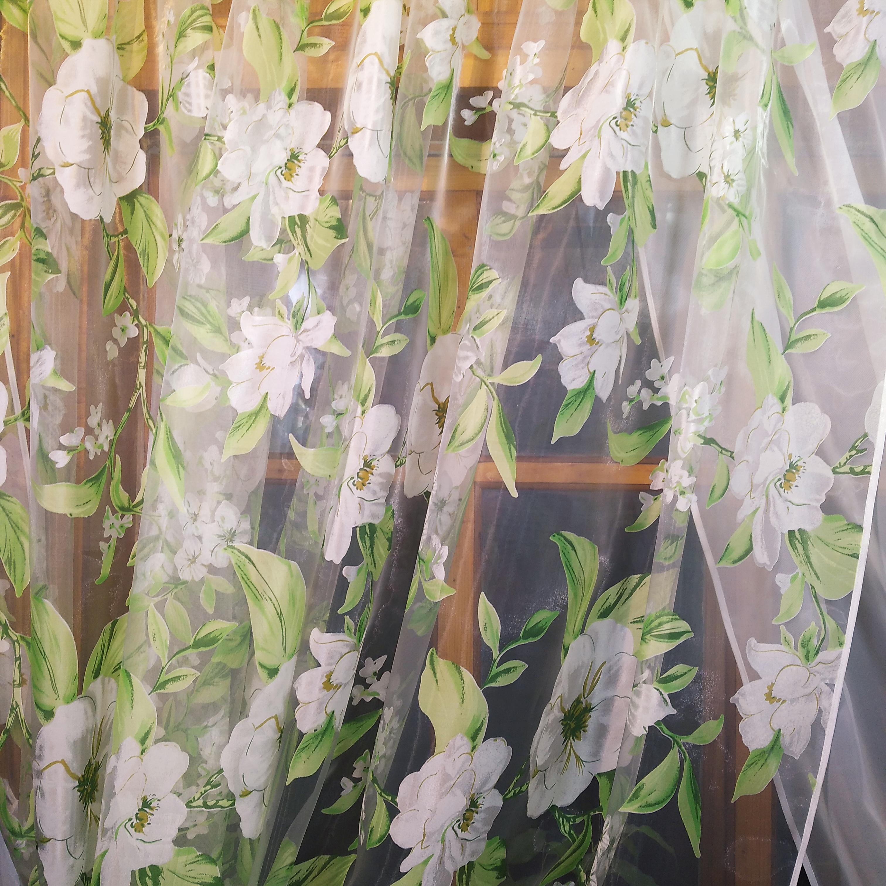 Фіранка коротка Вероніка Білий/Яблучний - фото 4 Фіранка коротка Вероніка Білий/Яблучний - фото 4