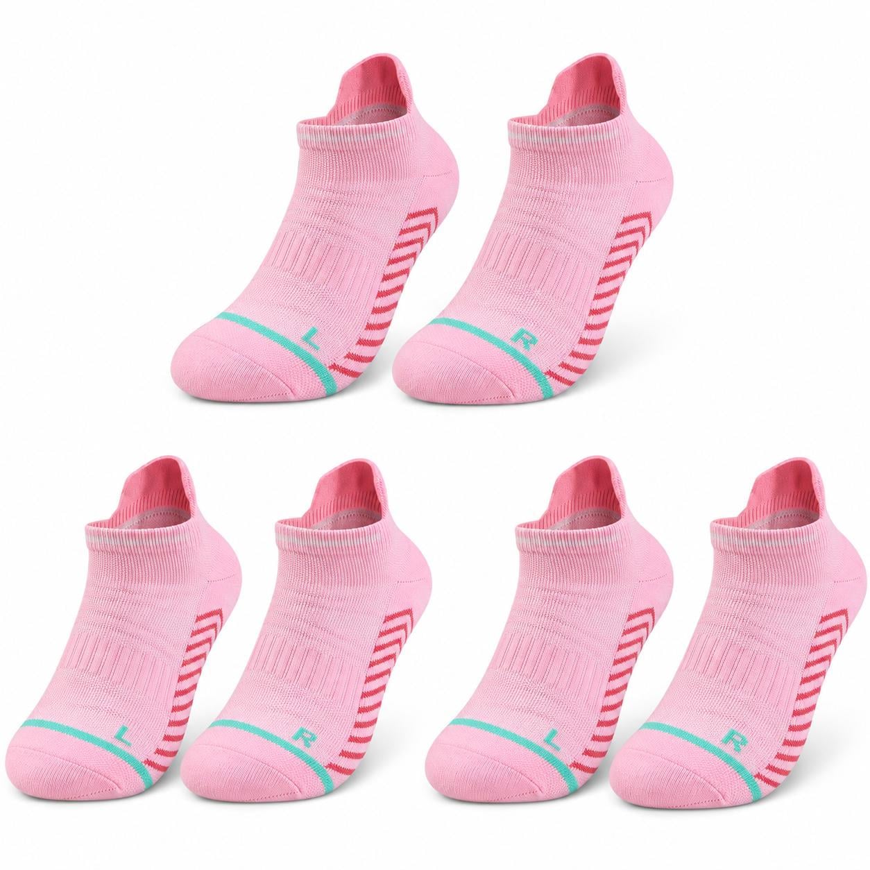 Носки спортивные для бега короткие 3 пары M р. 35-40 Розовый (SH-RUN-SOCKS-3P-PK-M)