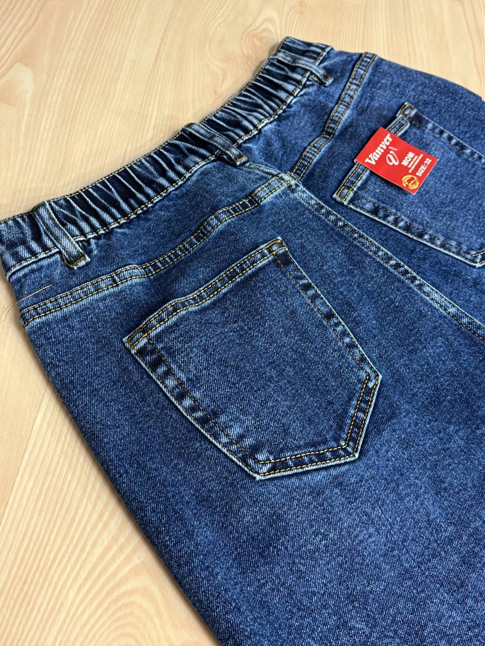 Джинси жіночі Vanver 8229 Mom з резинкою на талії р. 42 107 см 140 см Синій - фото 2 Джинси жіночі Vanver 8229 Mom з резинкою на талії р. 42 107 см 140 см Синій - фото 2
