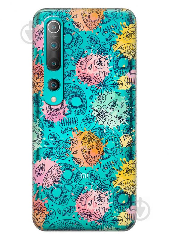 Силиконовый чехол iSwag для Xiaomi Mi 10 Красочные черепа (KS2646) Силиконовый чехол iSwag для Xiaomi Mi 10 Красочные черепа (KS2646)