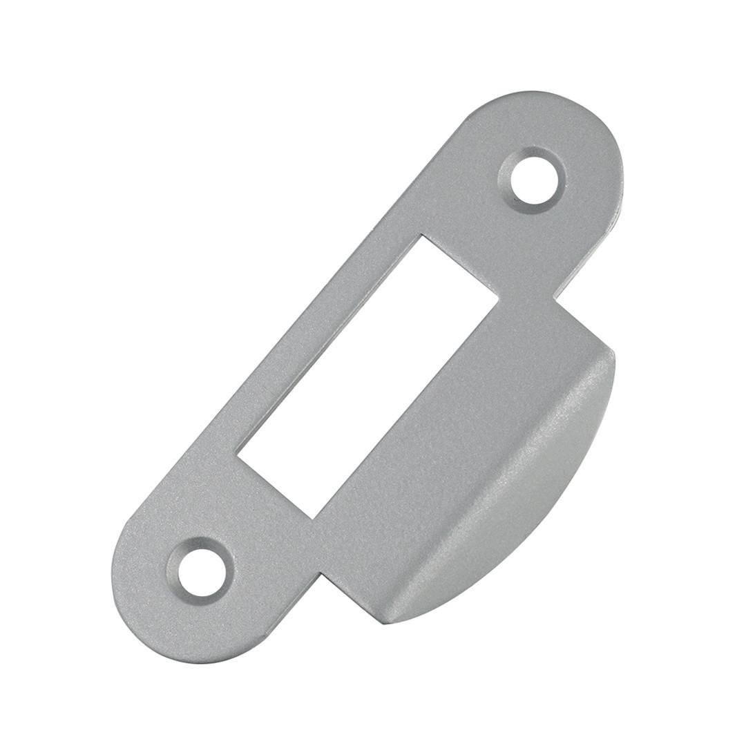 Відповідна планка для замка AGB Mediana/Centro з загнутим відбійником Нікель матовий (B01000.13.41) - фото 1 Відповідна планка для замка AGB Mediana/Centro з загнутим відбійником Нікель матовий (B01000.13.41) - фото 1