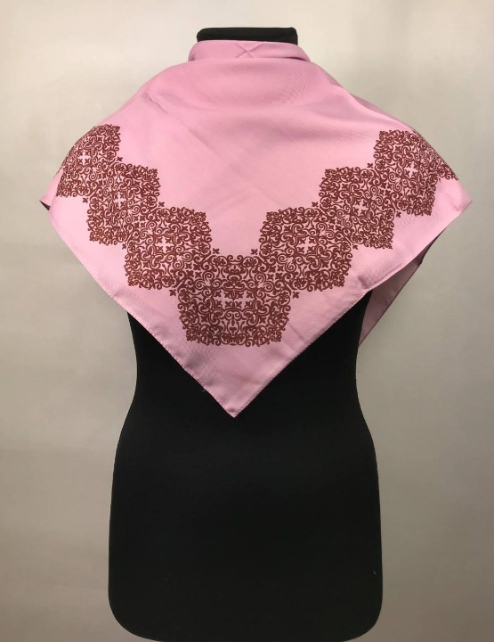 Платок Цветы Розовый с красным (29439589)