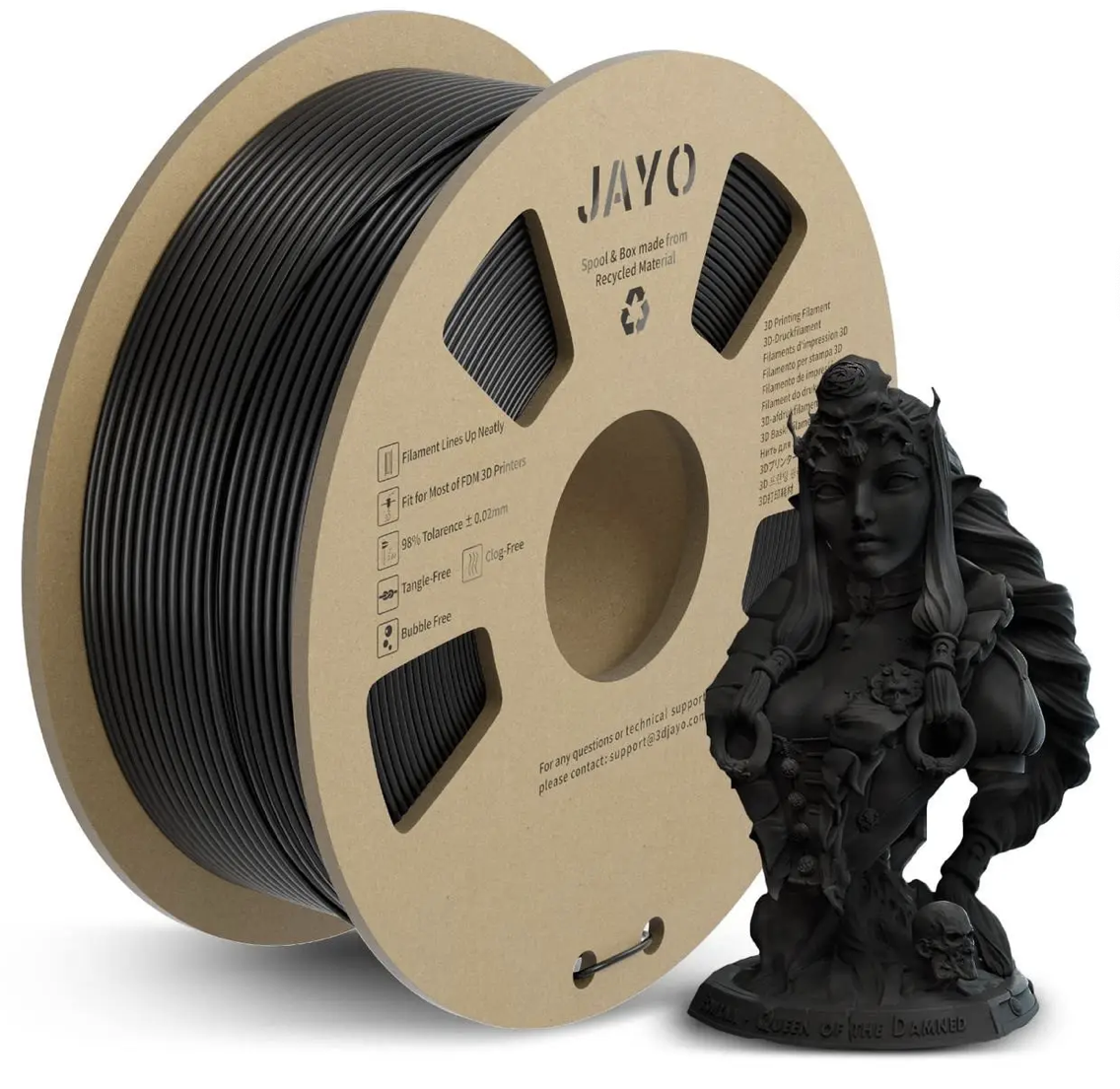 Пластик для 3D-принтера JAYO PLA 1,75 мм 1 кг Black (UA3D231-Black) Пластик для 3D-принтера JAYO PLA 1,75 мм 1 кг Black (UA3D231-Black)