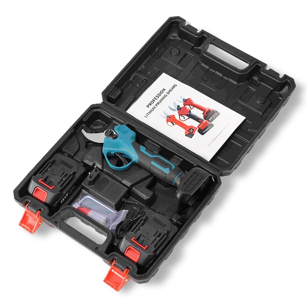 Електросекатор садовий акумуляторний 2 АКБ в кейсі (SEKAKU-BLU-1443)