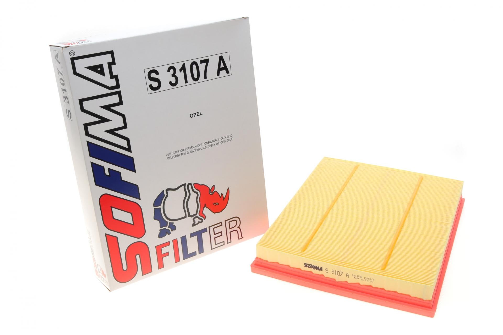 Фільтр повітряний SOFIMA для Opel Astra G/H/Zafira A/B 1,2-2,0 CNG/DTI/OPC/LPG 98- (S 3107 A)