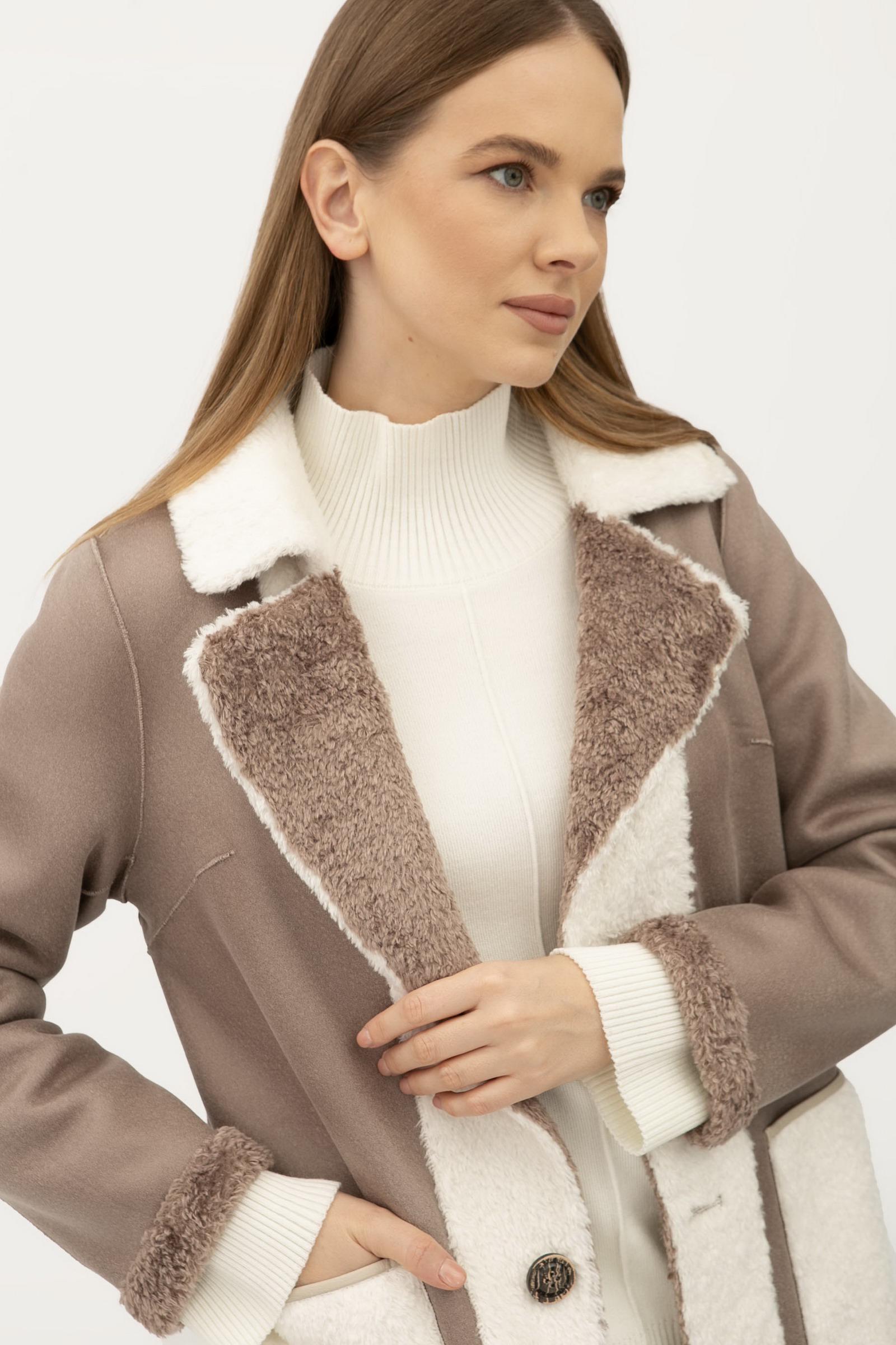 Пальто Lesia 24107303 р. 46 Капучино (148240000) - фото 3