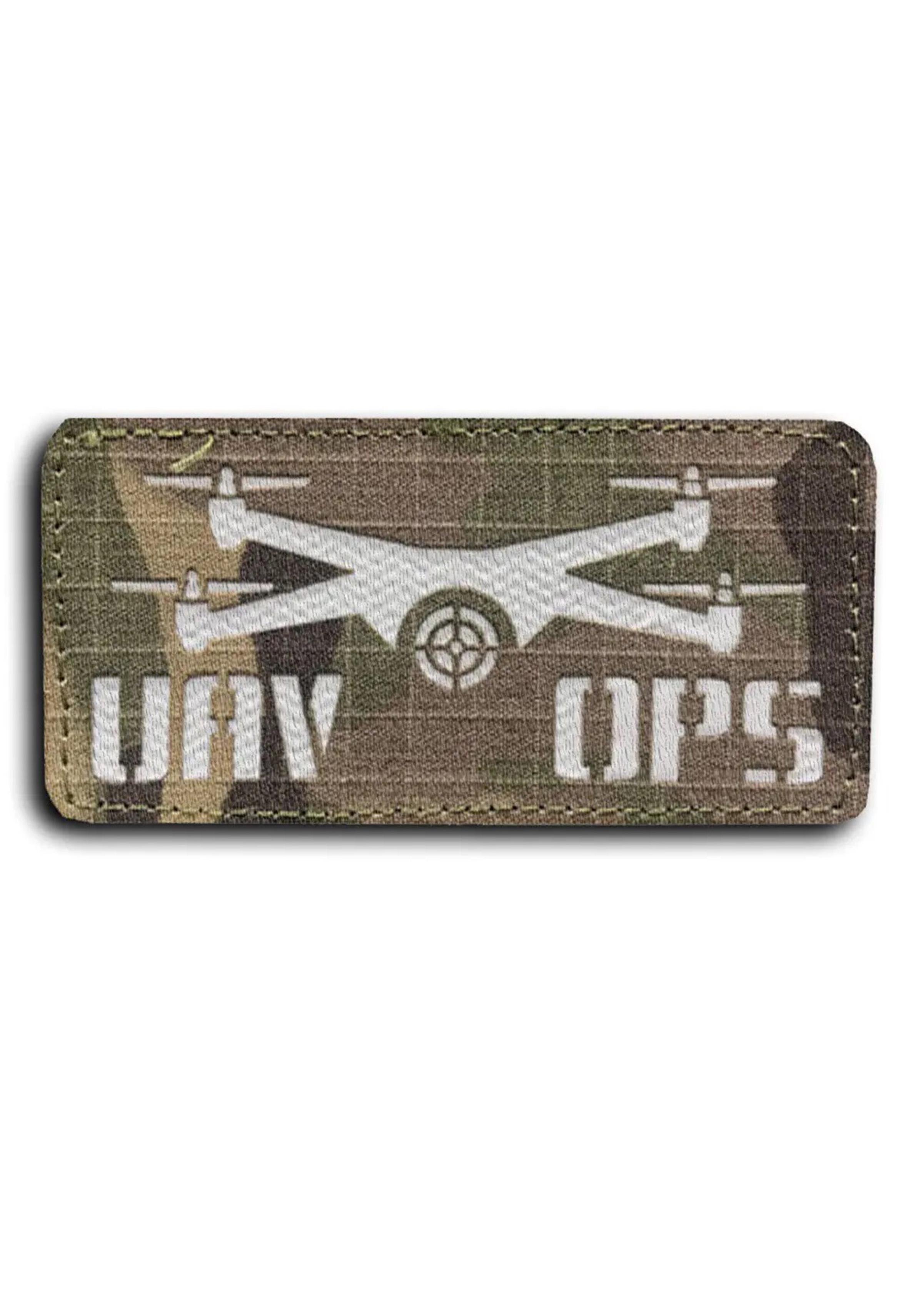 Шеврон-нашивка Дрон UAV OPS на липучке (DRONS12)