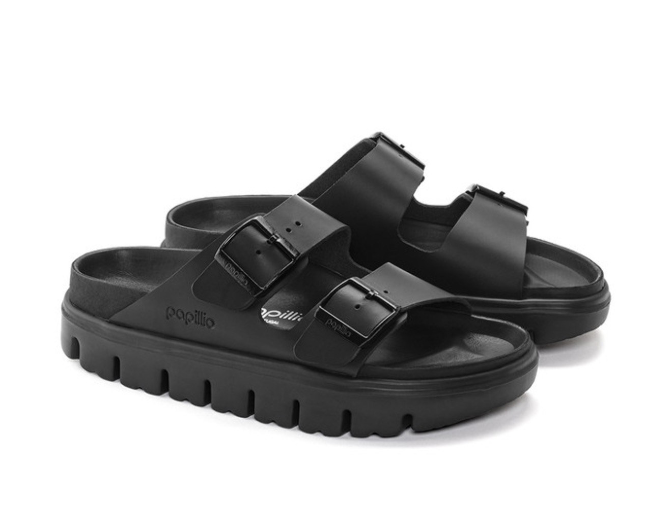 Шльопанці жіночі ортопедичні шкіряні Papillio by Birkenstock Pap Chunky р. 39 Чорний (35221483)