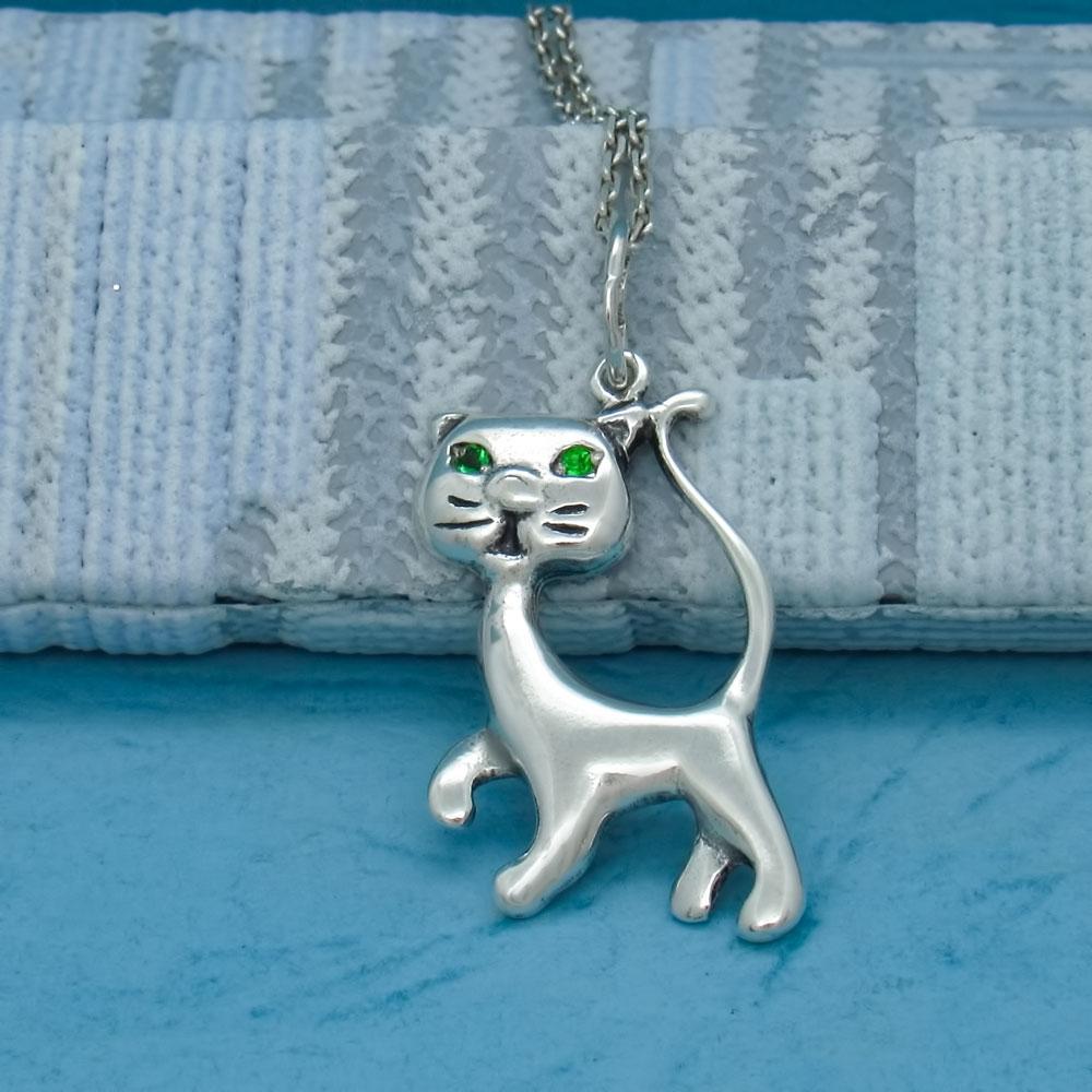 Срібний підвіс Граціозна кішка (1192845655) - фото 4