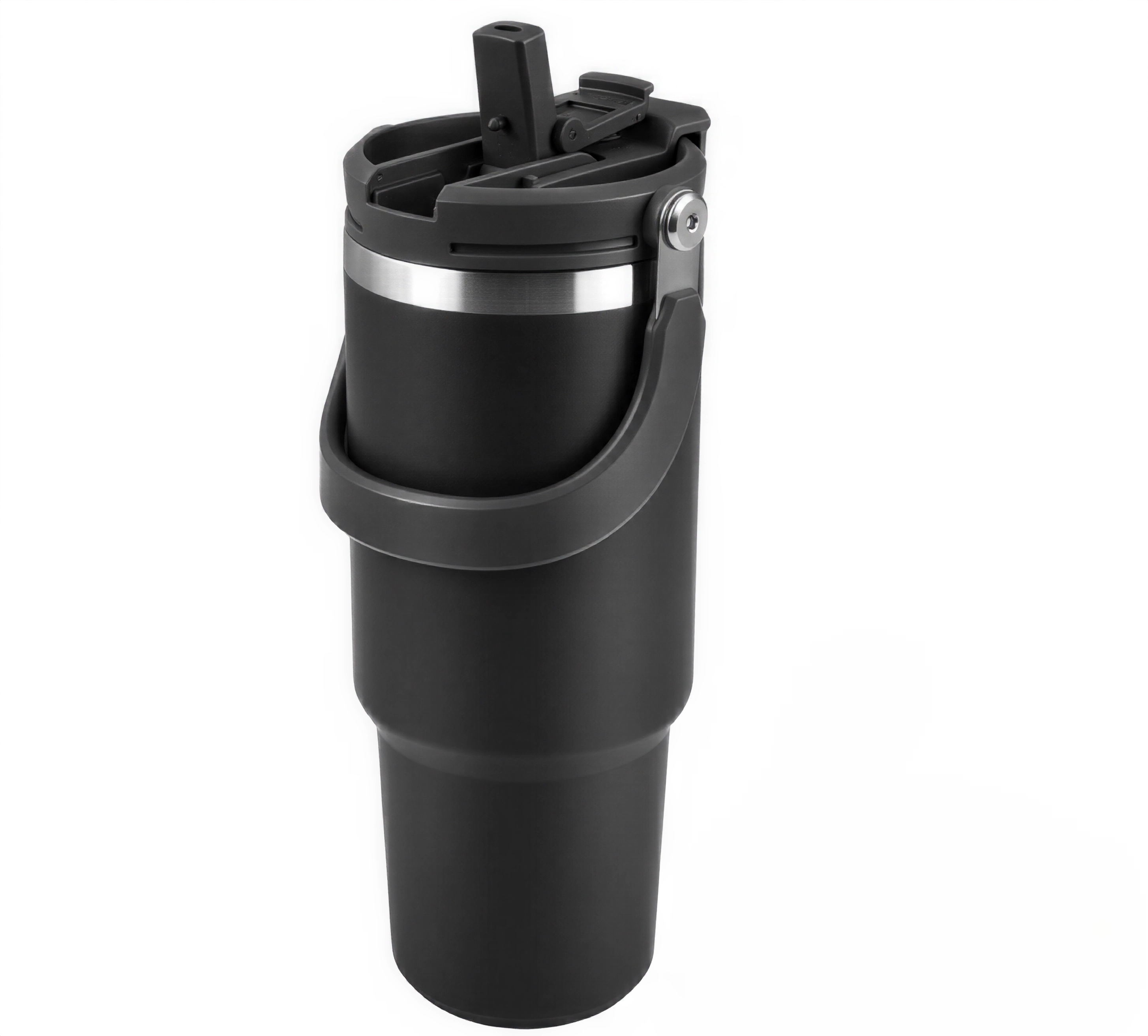 Термос вакуумний з нержавіючої сталі з ручкою 750 мл Чорний (2693106883)