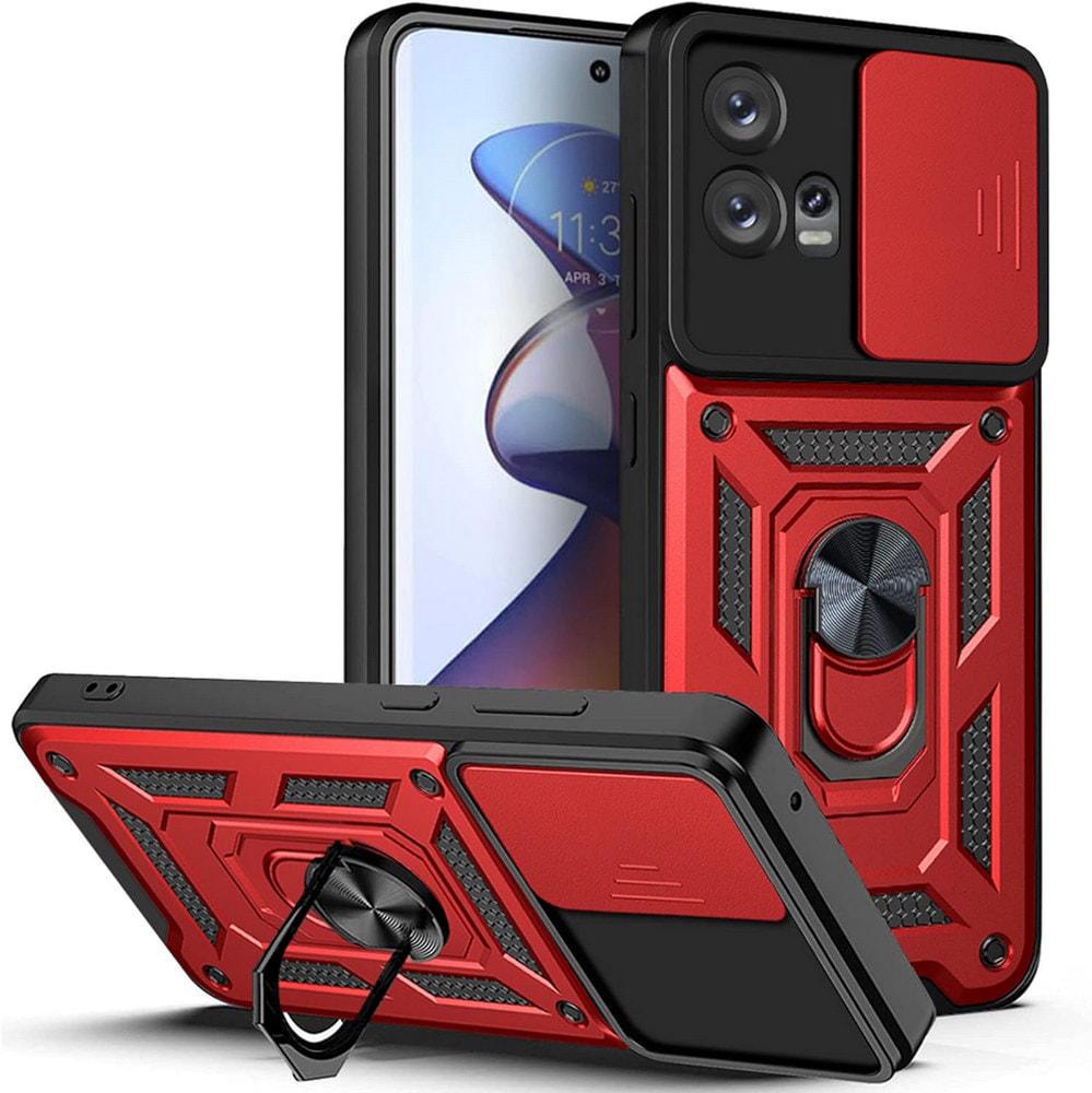 Чехол с защитой камеры 3DGuard Motorola G72 Red (33856-2D)