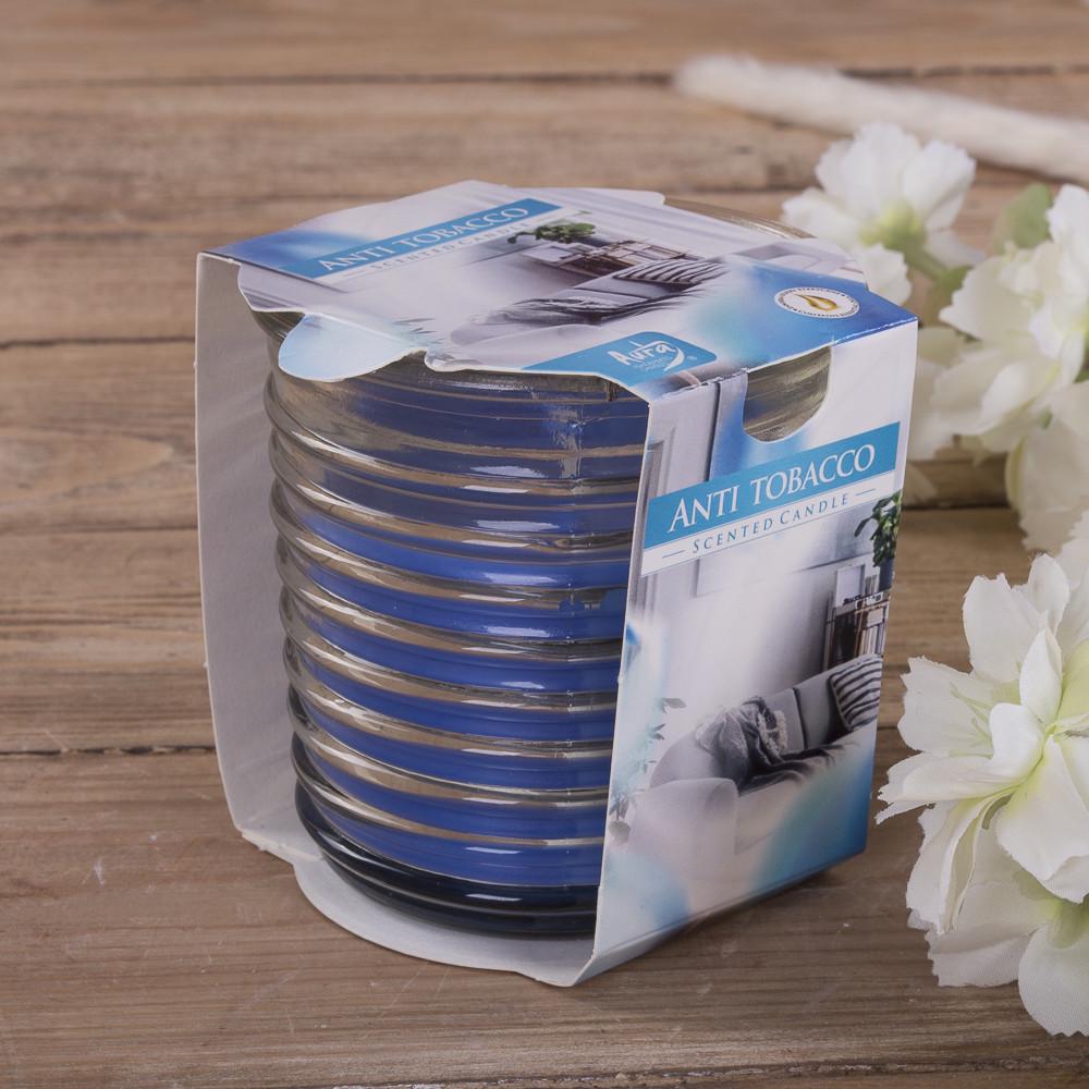 Аромасвечка в ребристом стакане Anti Tobacco (3651-8)