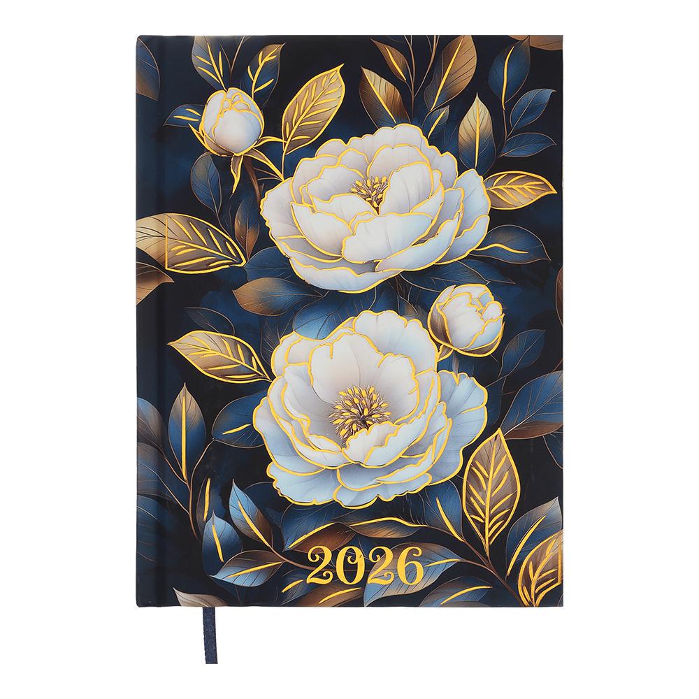 Дневник датированный 2026 Buromax Fattore A5 336 стр. Темно-синий (BM.2139-03)