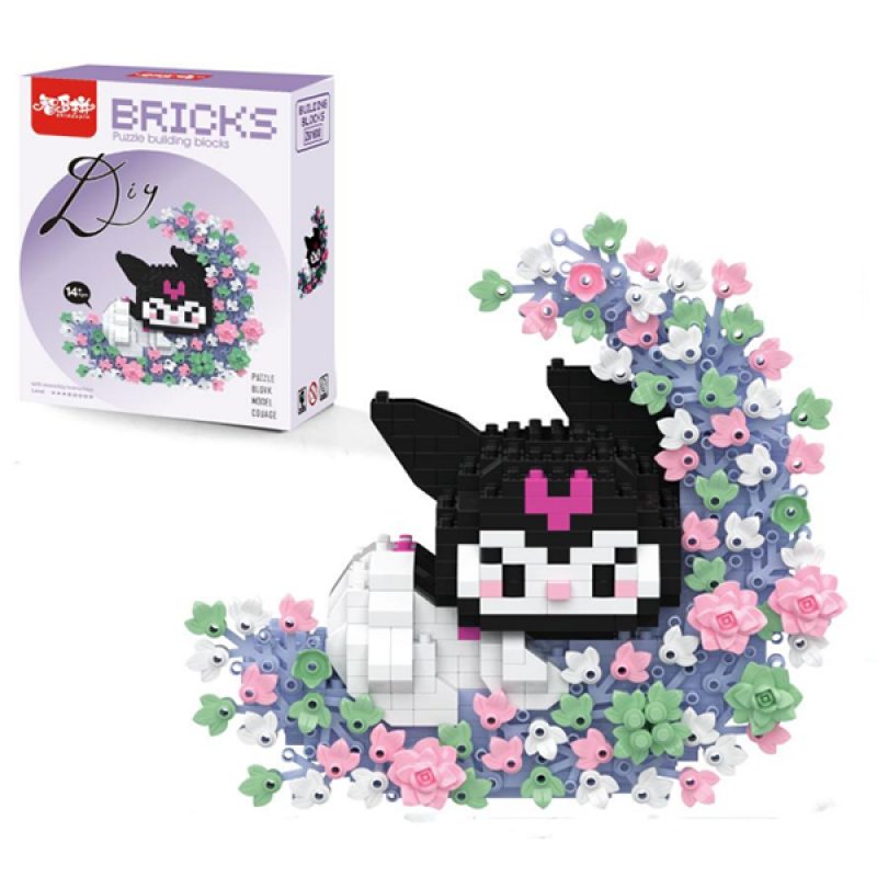 Конструктор фигурка BRICKS пиксели Куроми с цветами 356 деталей (Z61603)