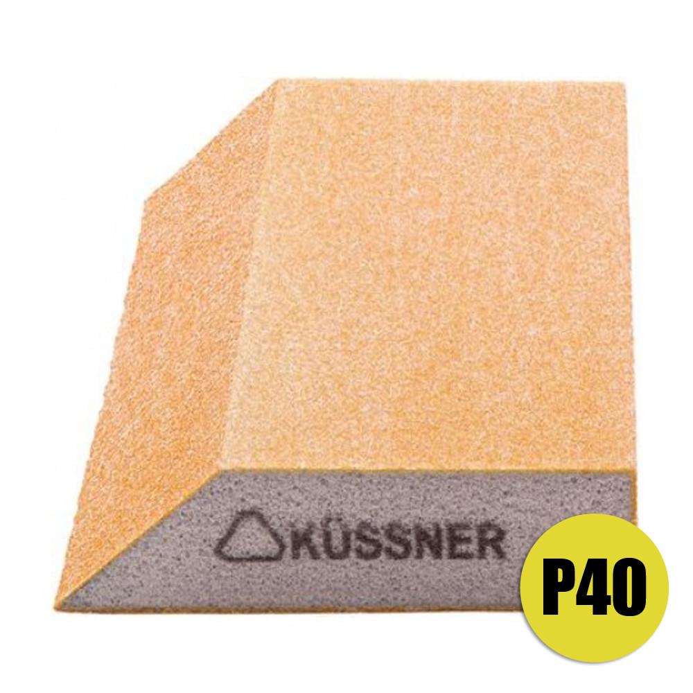 Брусок-губка шлифовальный Kussner Soft P40 трапеция эластичный 125x90x25 мм (1000-250040) - фото 2