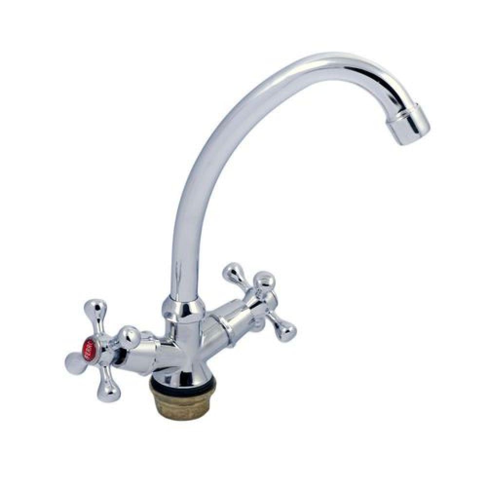 Смеситель для кухни Ferro 271 на гайке крест (60001)