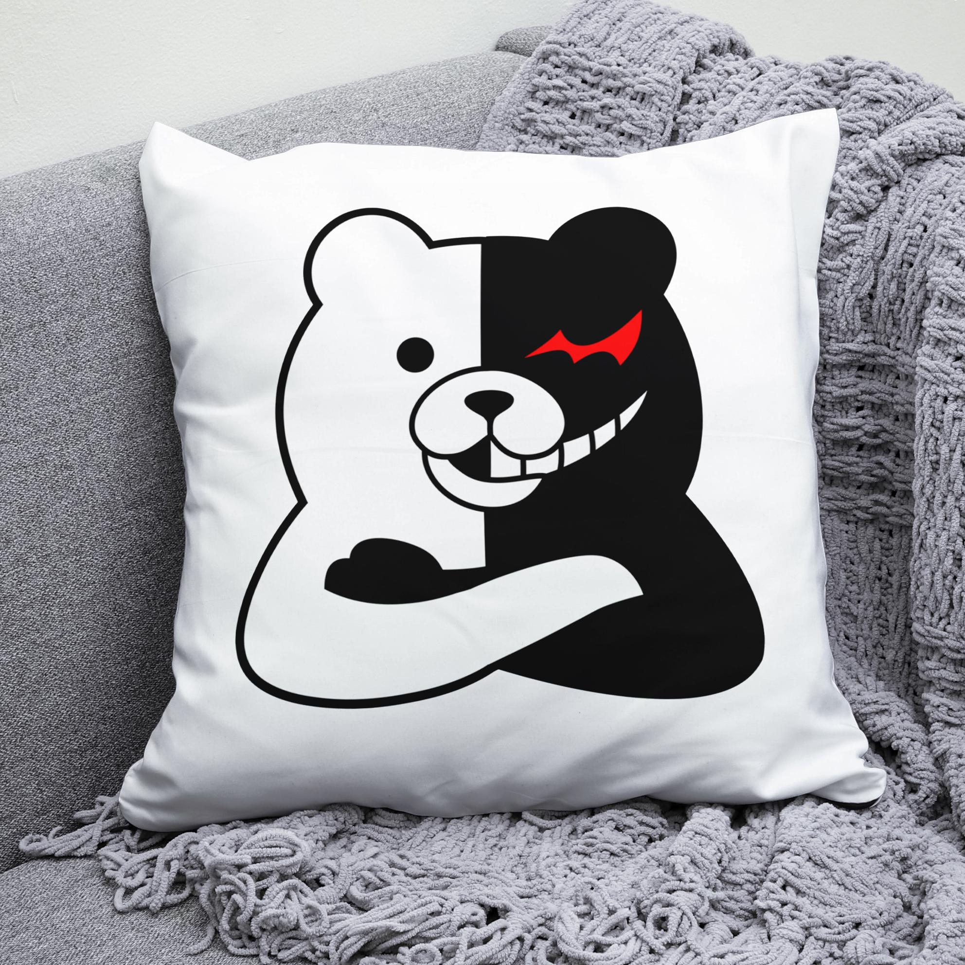 Плюшевая подушка квадрат с принтом Danganronpa