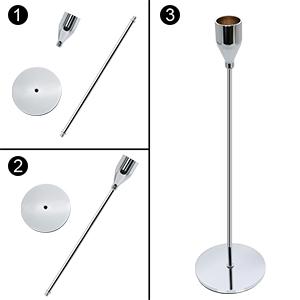 Набор подсвечников на 1 свечу 3 шт. Серебрянный (201898Silver) - фото 4 Набор подсвечников на 1 свечу 3 шт. Серебрянный (201898Silver) - фото 4