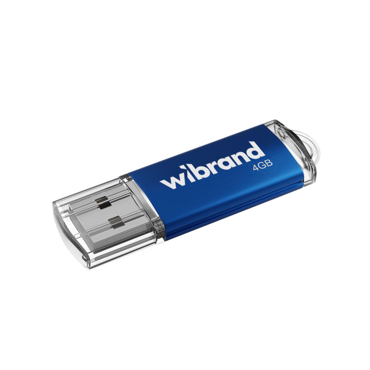 Флеш-память USB пластиковый брелок Wibrand WI2.0/CU4P1U USB 2.0 Cougar 4 Gb Blue (602782)