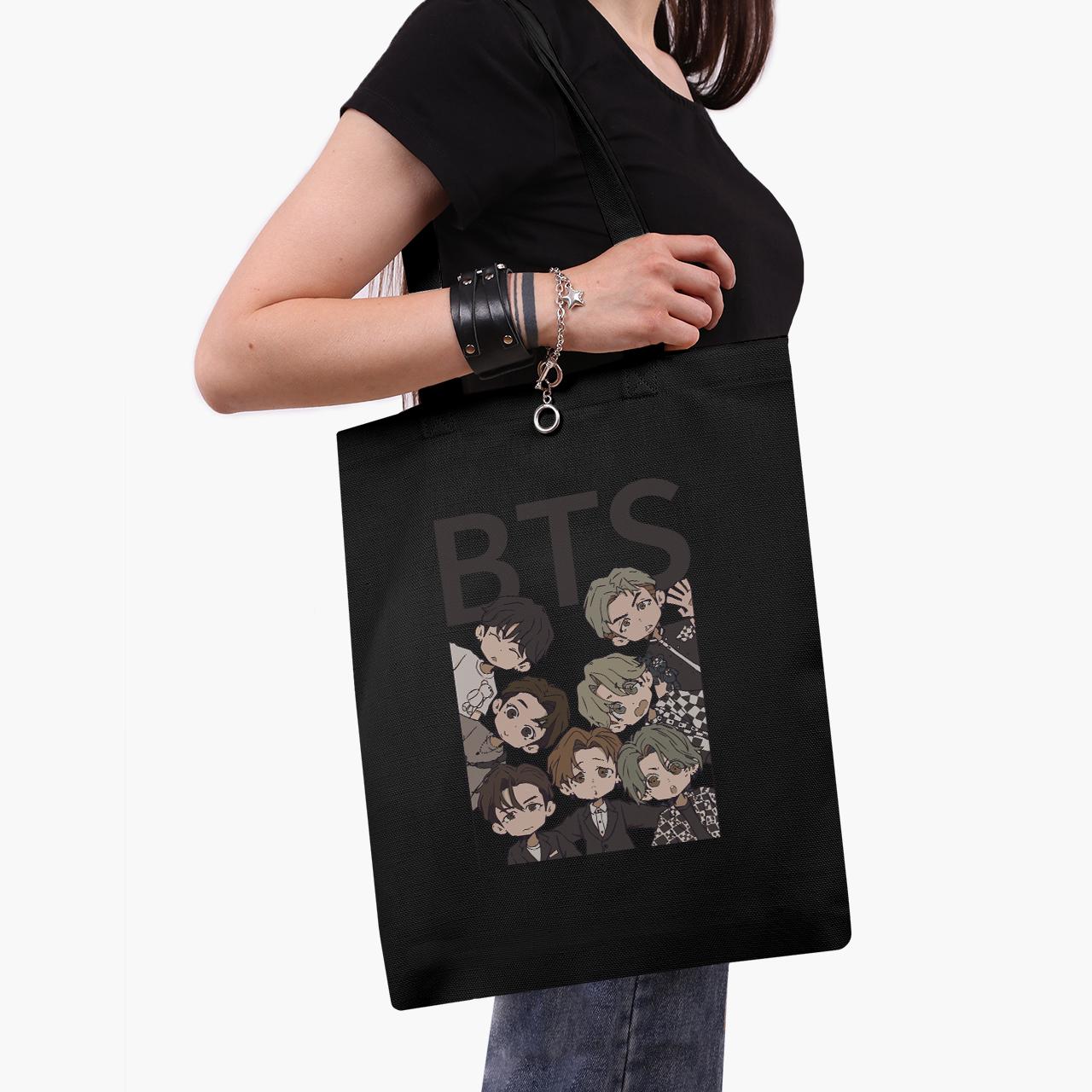 Эко сумка шоппер BTS 41x35 см Черный (9227-3275-BKZ)