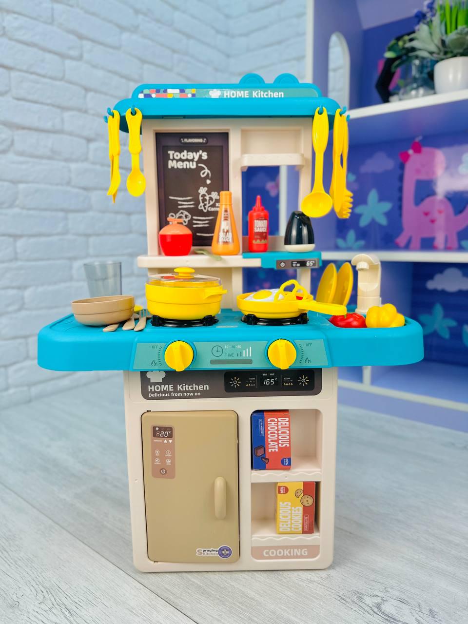 Кухня игровая 63 см и 43 пр. Голубой (2107-1) - фото 1