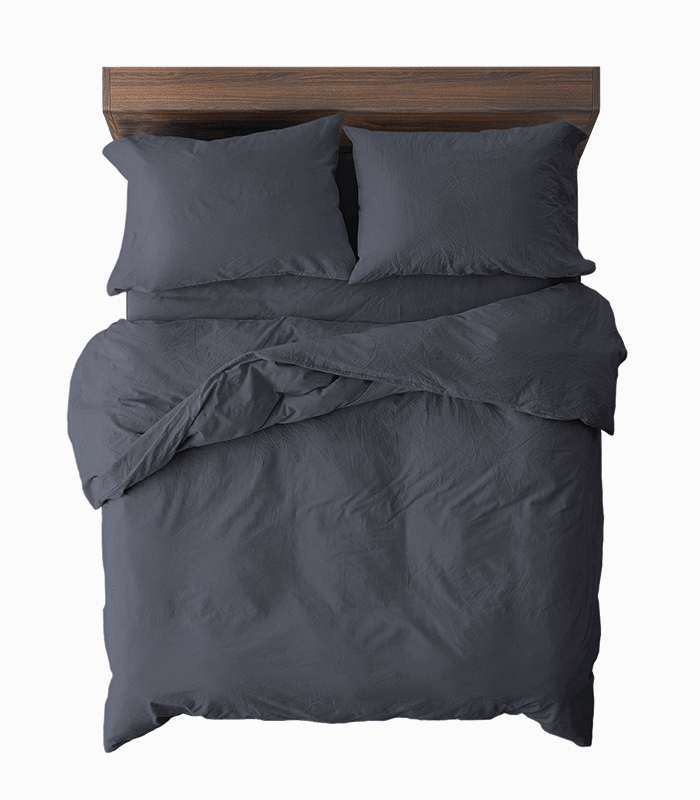 Комплект постельного белья полуторный Темно-серый