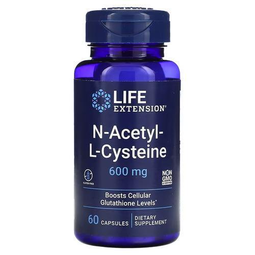 Добавка N-ацетил-L-цистеин Life Extension NAC 600 мг 60 капс. (LEX-15436)