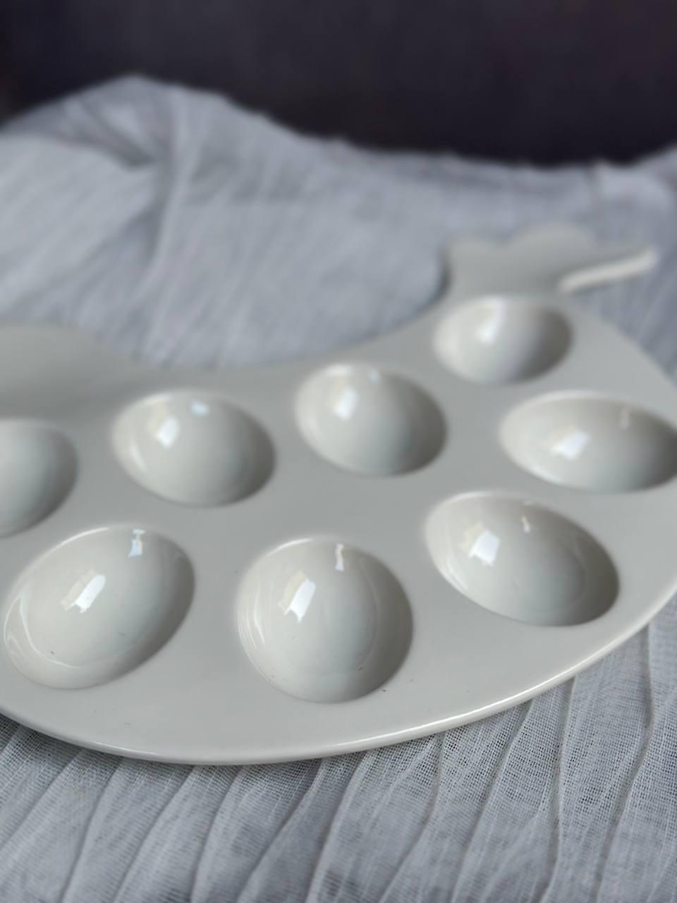 Блюдо для яиц Stenson MC5084 керамика 26,5х20,5х2 см Белый (MC5084 ) - фото 2 Блюдо для яиц Stenson MC5084 керамика 26,5х20,5х2 см Белый (MC5084 ) - фото 2