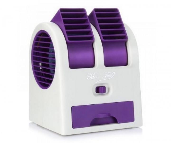 Мини кондиционер Conditioning Air Cooler USB Electric Mini Fan HB 168 Фиолетовый