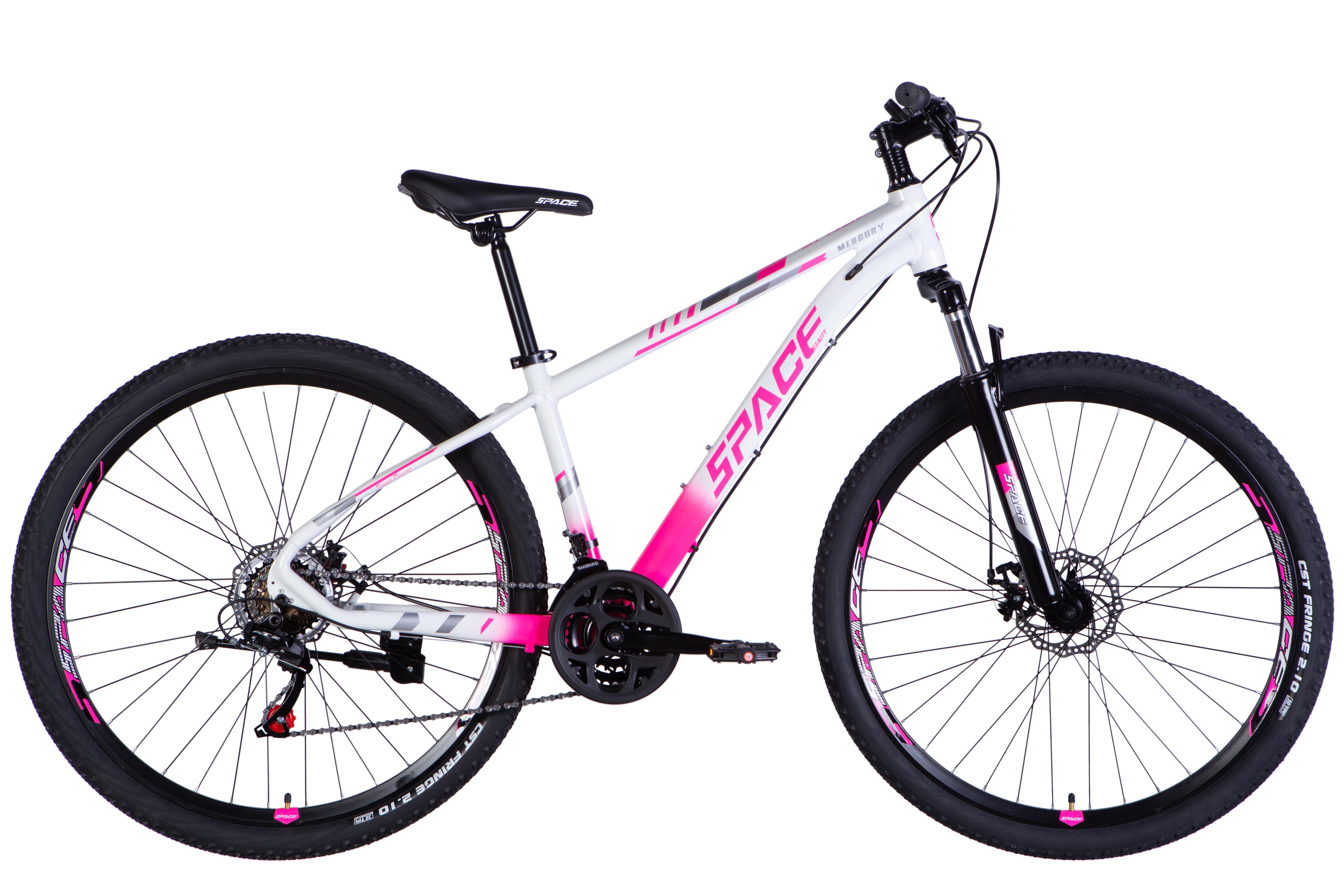Велосипед SPACE 2025 MERCURY DD FR AL 29" рама 16" Біло-рожевий (OPS-SP-29-095)