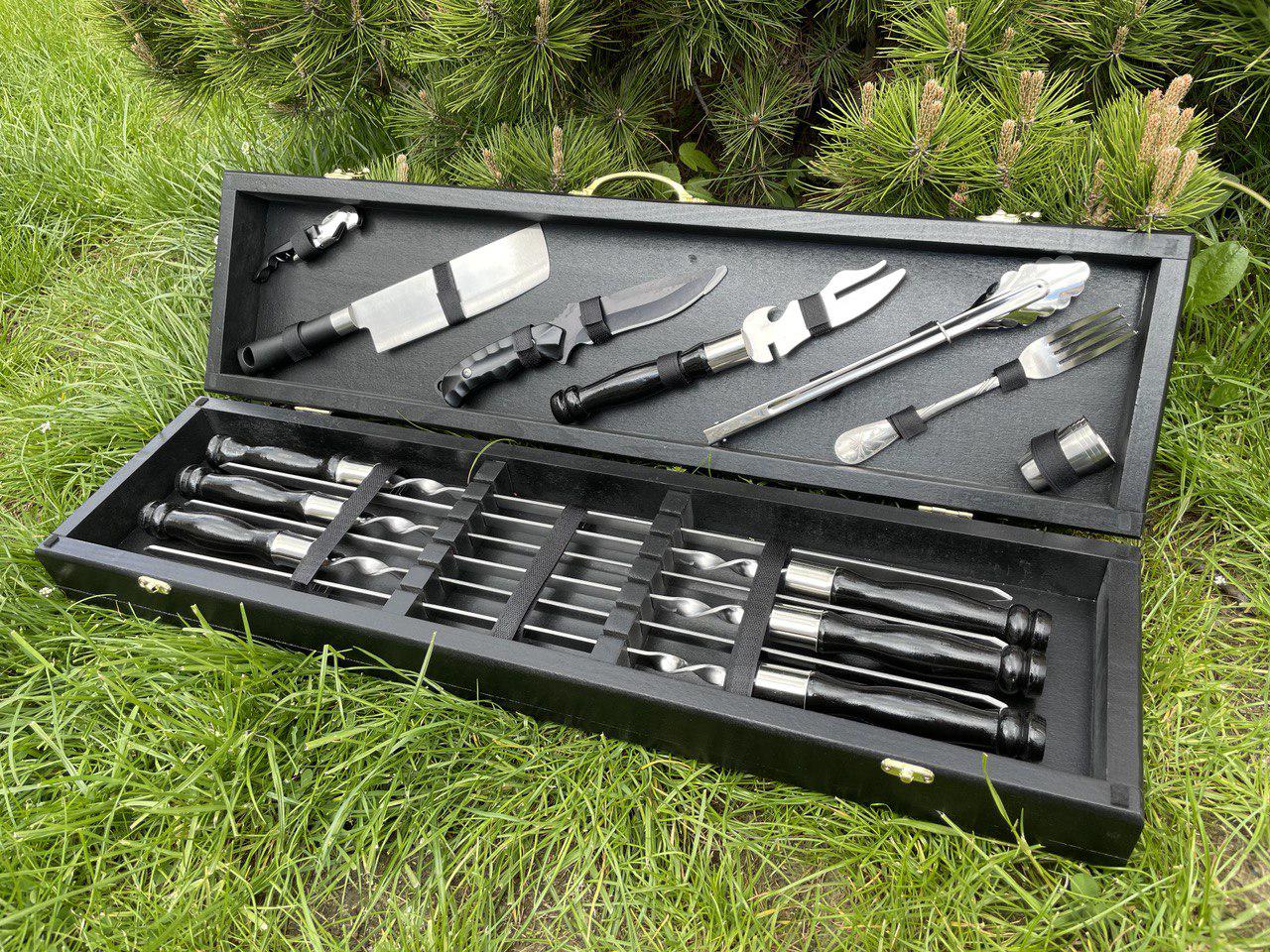 Набор шампуров в кейсе Пикник 17 S1 - фото 7