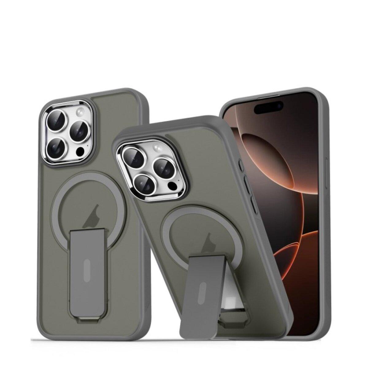 Протиударний чохол із підставкою Cosmic Magnetic Stand for Apple iPhone 16 Pro Grey