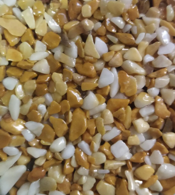 Декоративна штукатурка RАMIX Кам'яний килим Крихта Сієна Жовто-біла - фото 2 Декоративна штукатурка RАMIX Кам'яний килим Крихта Сієна Жовто-біла - фото 2