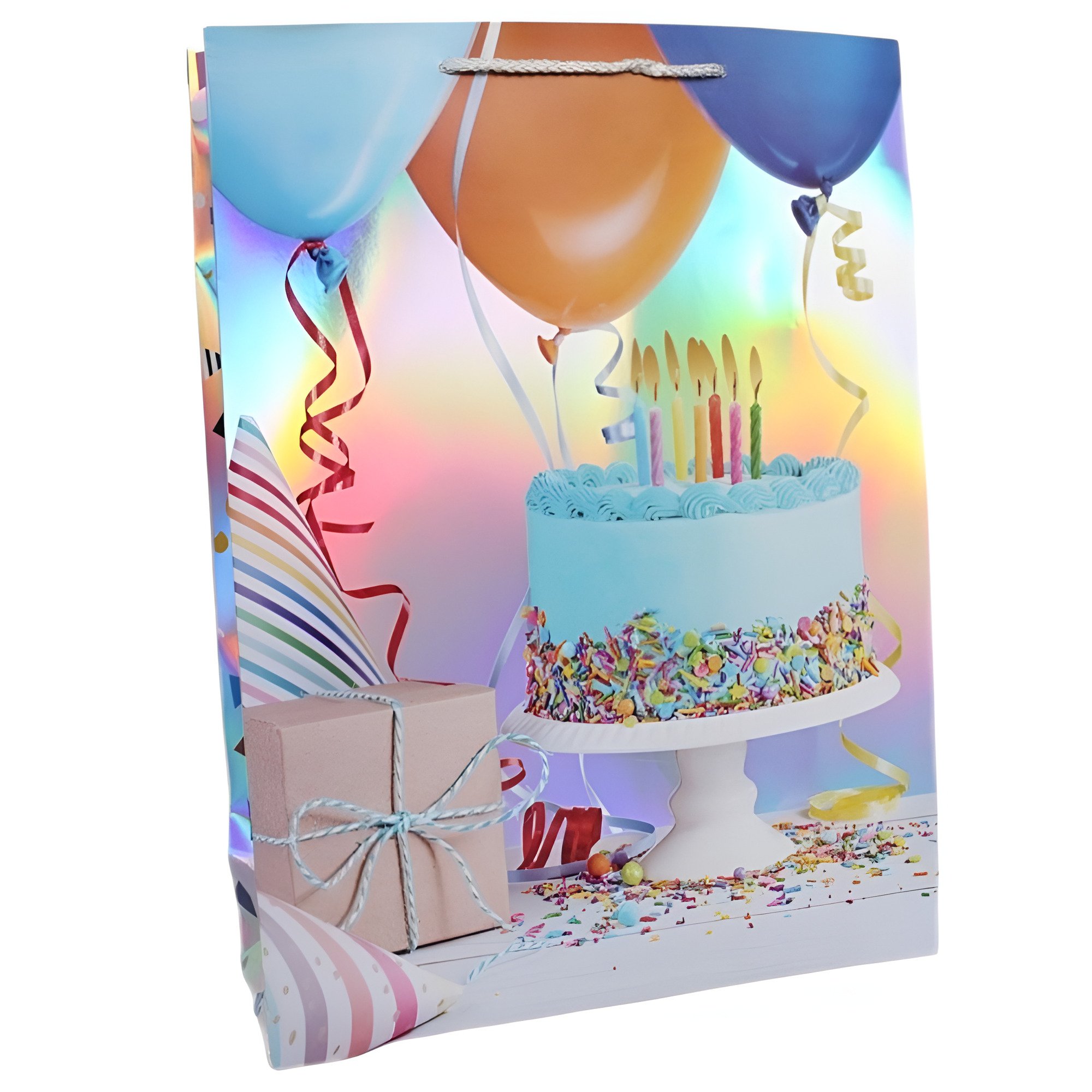 Пакет подарочный Happy Birthday №5 31х42х12 см Разноцветный (R95525-L)